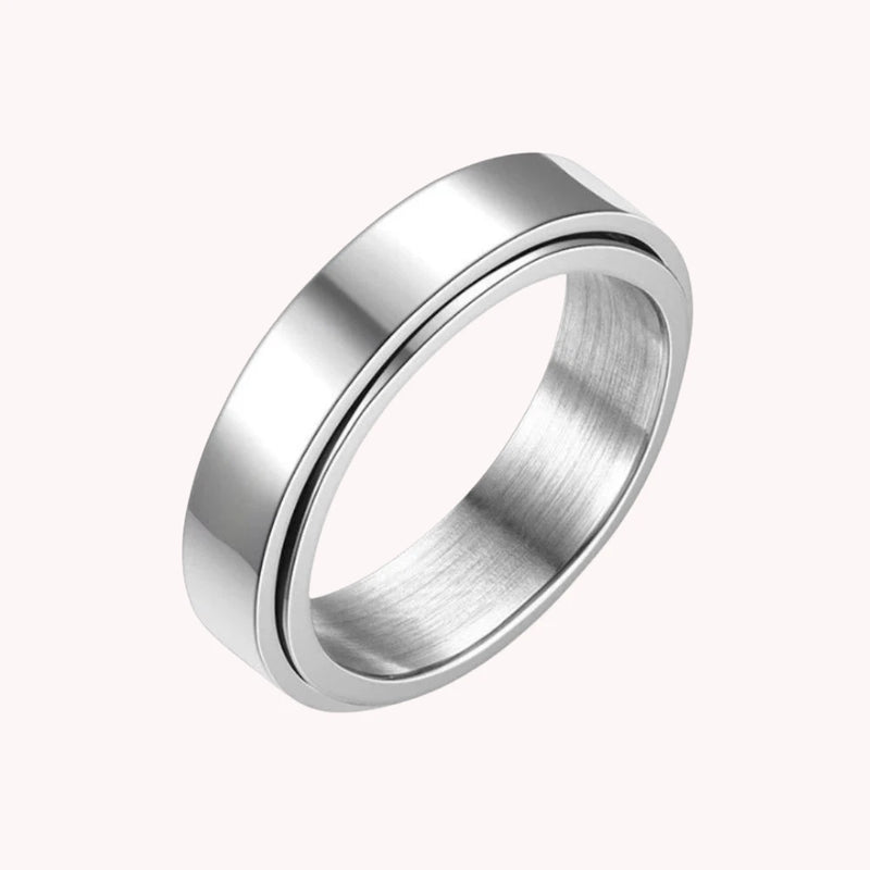 Stainless Steel Fidget Spinner Anxiety Ring