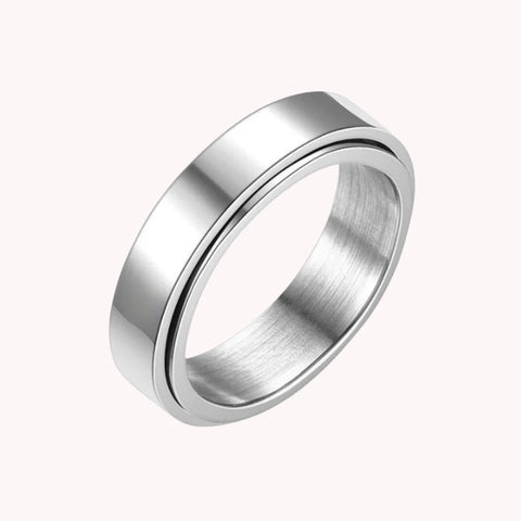 Stainless Steel Fidget Spinner Anxiety Ring