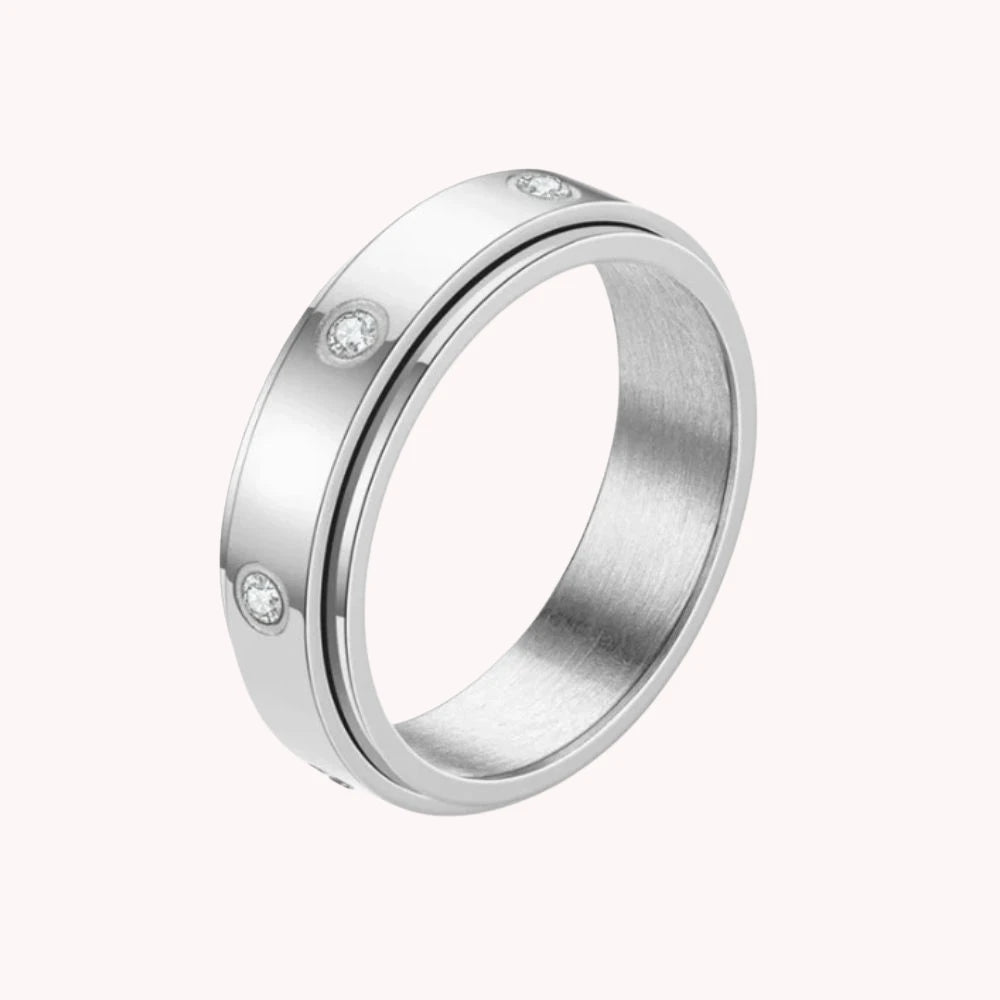 Stainless Steel Fidget Spinner Anxiety Ring