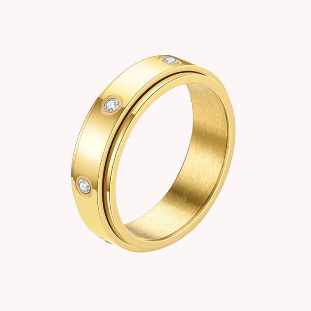 Stainless Steel Fidget Spinner Anxiety Ring